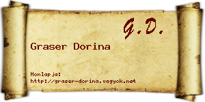 Graser Dorina névjegykártya